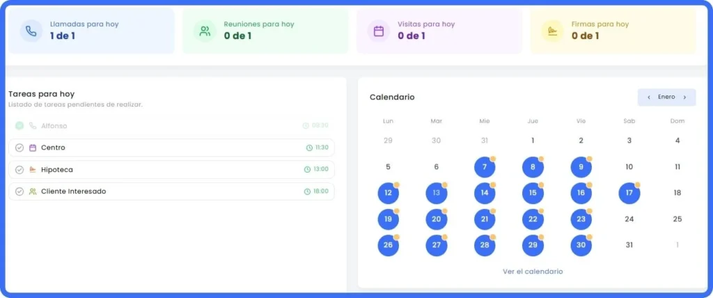 INMO CMS tareas diarias para captación de clientes