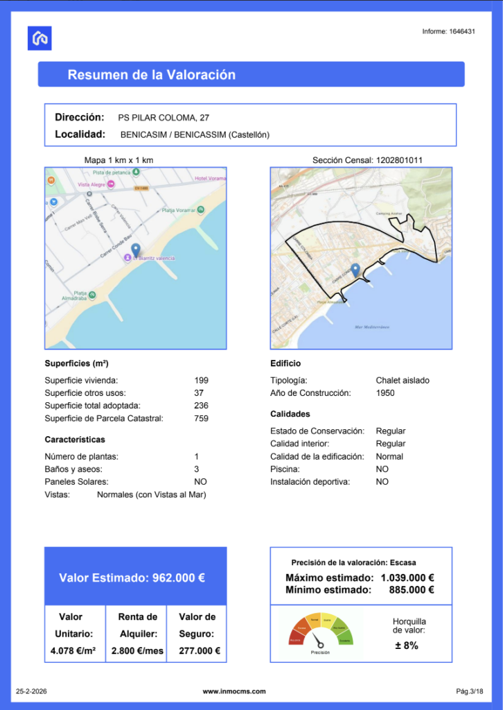 Informe valoración InmoCMS 3