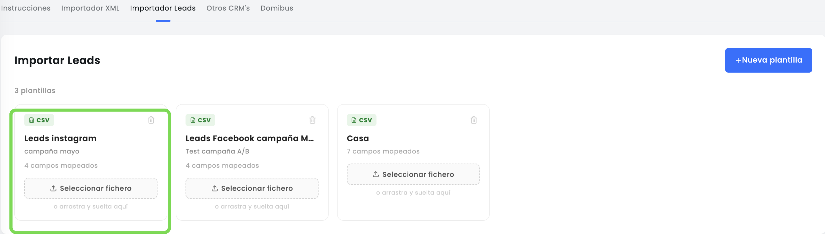 importadores fichero