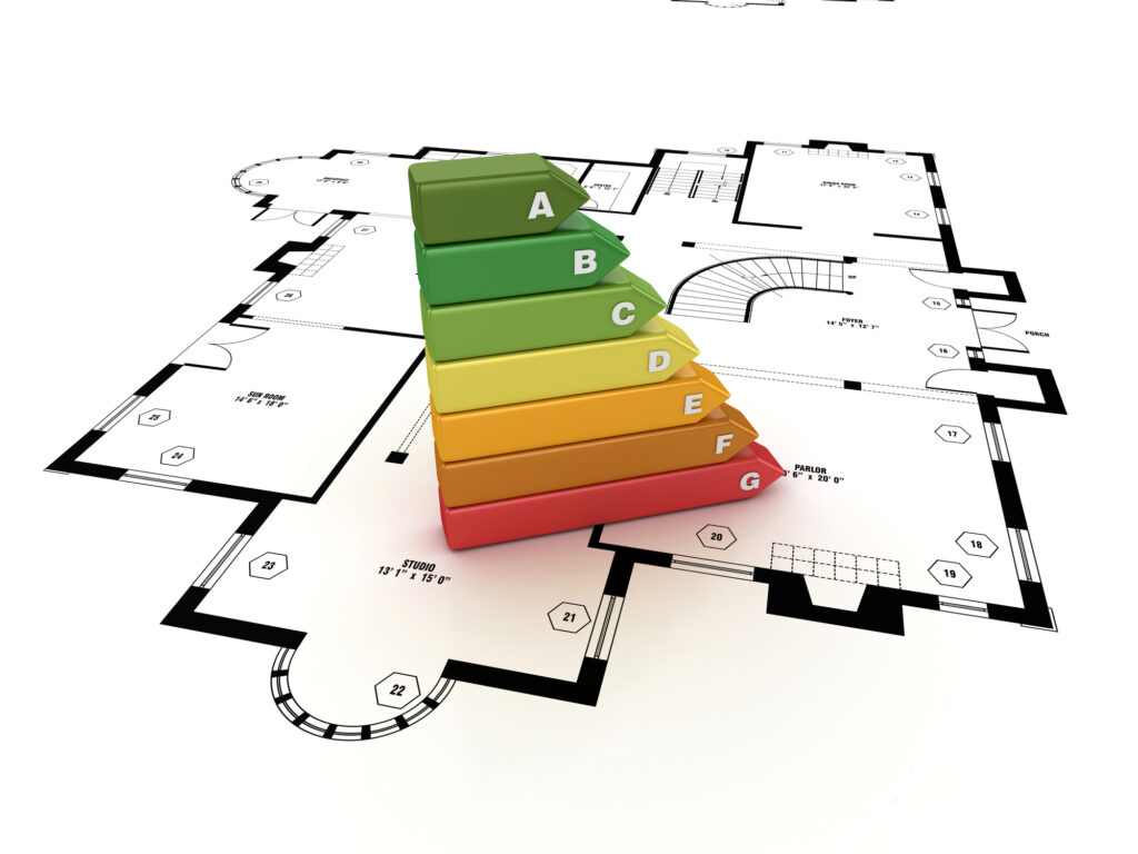 Plano Calificación energética en el precio de salida de una vivienda